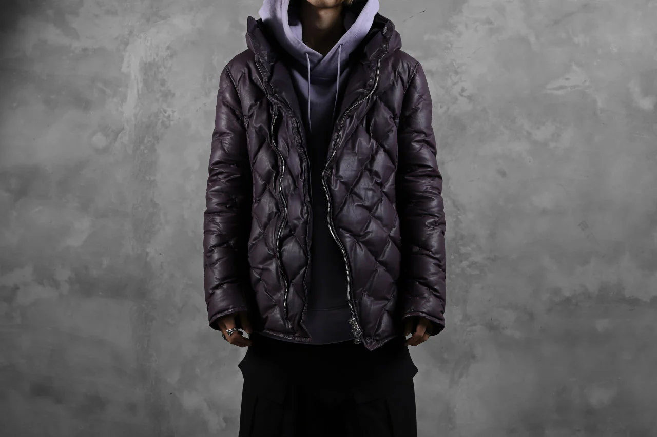 ISAMU KATAYAMA BACKLASH HOODED DOWN JACKET / KANGAROO + POLISH WHITE GOOSE (PURPLE) - Image 49