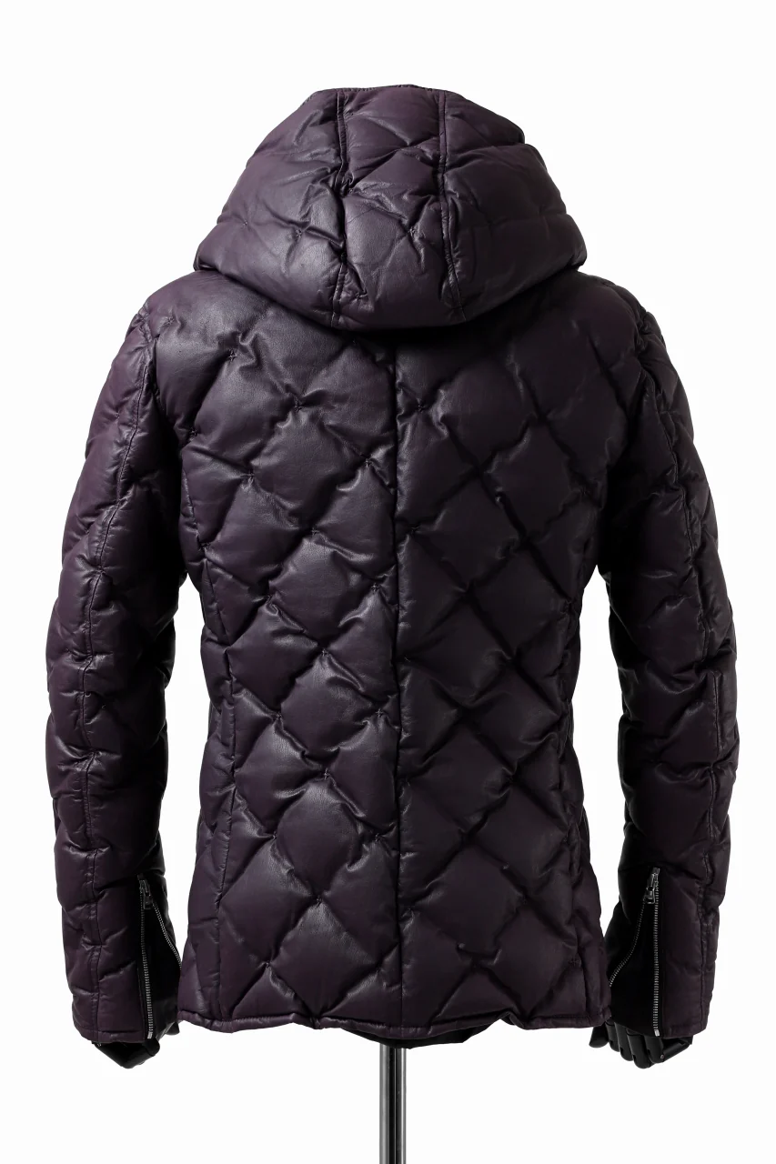 ISAMU KATAYAMA BACKLASH HOODED DOWN JACKET / KANGAROO + POLISH WHITE GOOSE (PURPLE) - Image 8