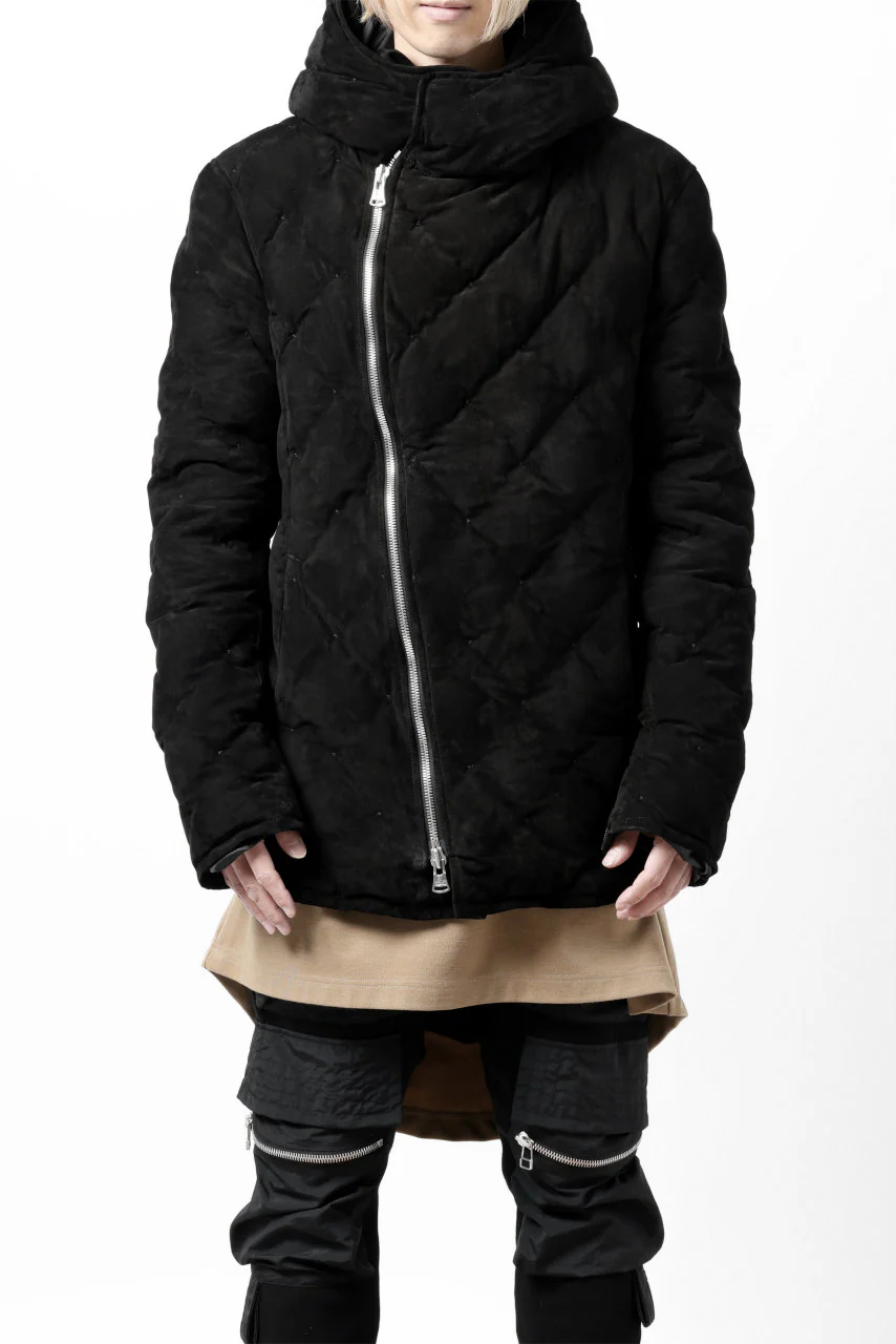 ISAMU KATAYAMA BACKLASH HOODED DOWN JACKET / KANGAROO REVERSE + POLISH WHITE GOOSE (BLACK) - Image 10