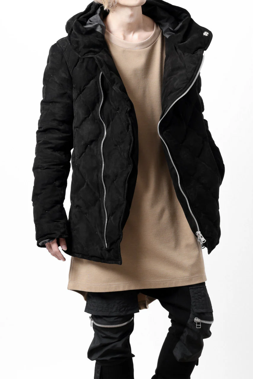 ISAMU KATAYAMA BACKLASH HOODED DOWN JACKET / KANGAROO REVERSE + POLISH WHITE GOOSE (BLACK) - Image 12
