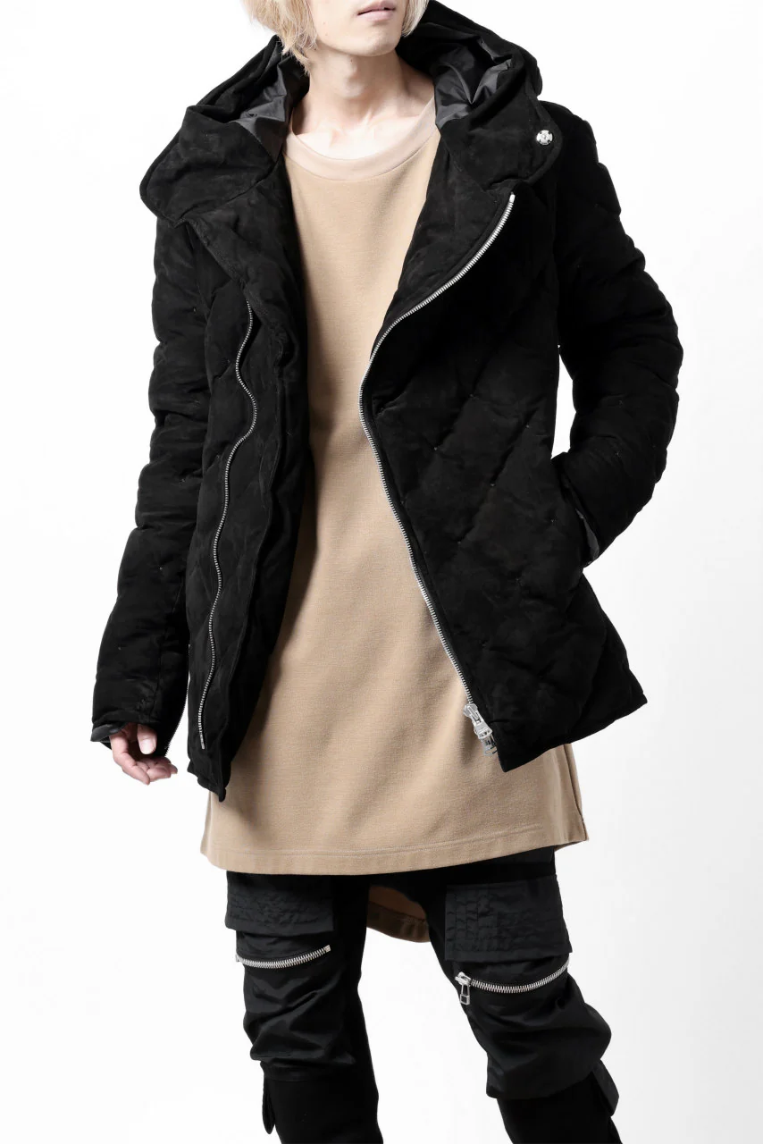 ISAMU KATAYAMA BACKLASH HOODED DOWN JACKET / KANGAROO REVERSE + POLISH WHITE GOOSE (BLACK) - Image 13