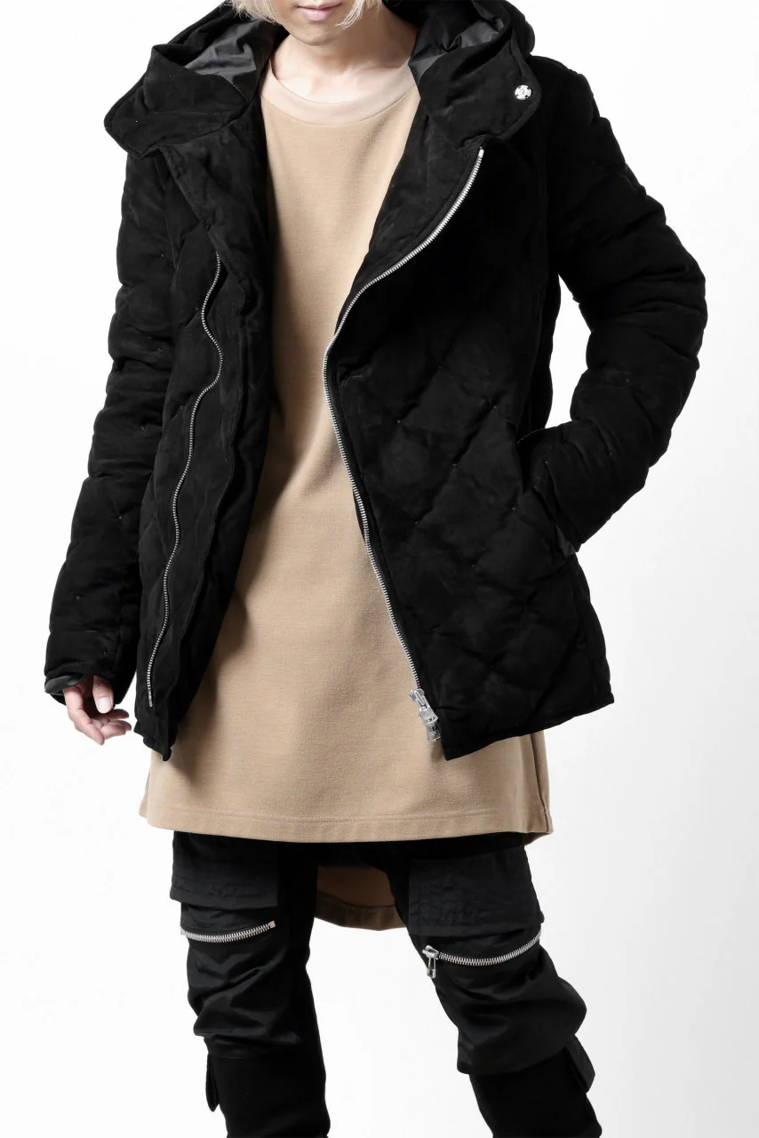 ISAMU KATAYAMA BACKLASH HOODED DOWN JACKET / KANGAROO REVERSE + POLISH WHITE GOOSE (BLACK) - Image 14