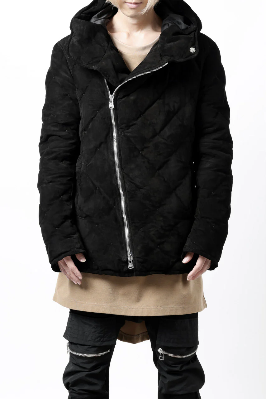 ISAMU KATAYAMA BACKLASH HOODED DOWN JACKET / KANGAROO REVERSE + POLISH WHITE GOOSE (BLACK) - Image 3
