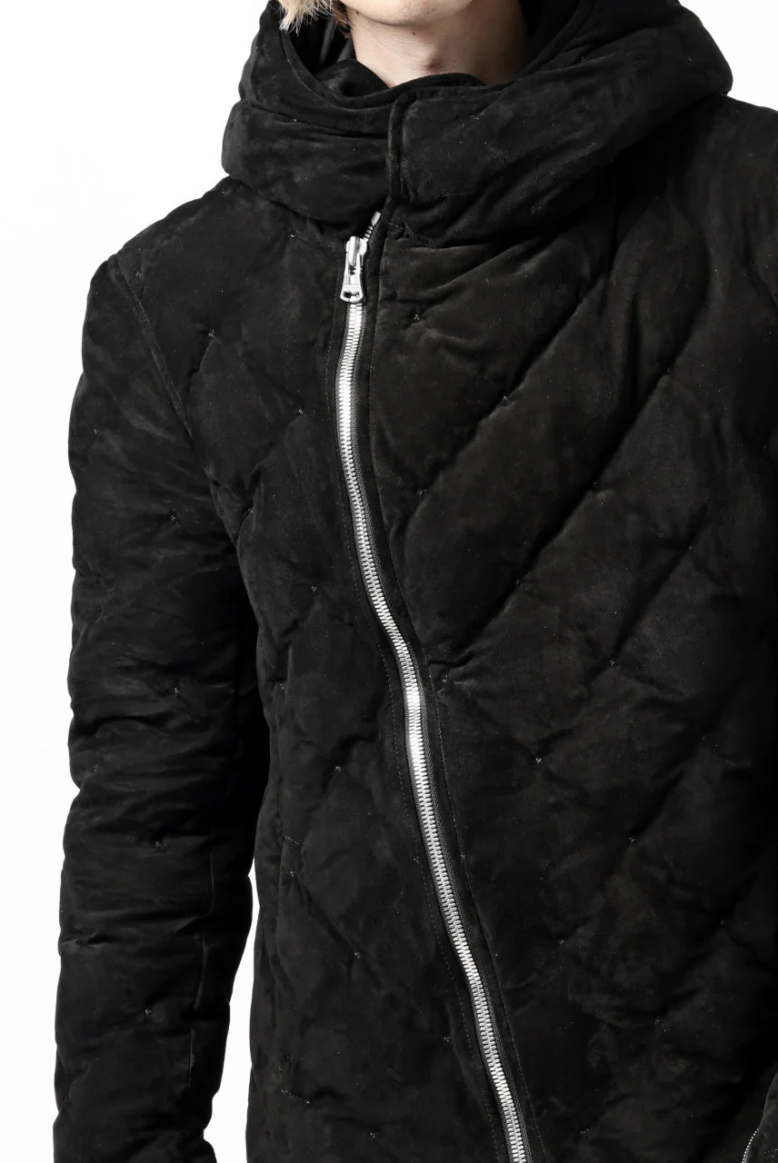 ISAMU KATAYAMA BACKLASH HOODED DOWN JACKET / KANGAROO REVERSE + POLISH WHITE GOOSE (BLACK) - Image 44