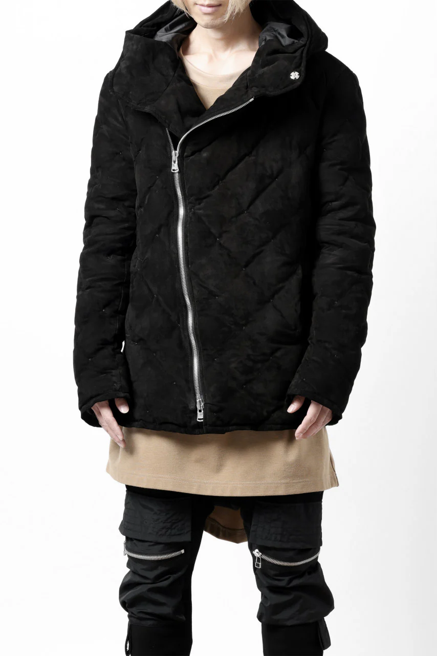 ISAMU KATAYAMA BACKLASH HOODED DOWN JACKET / KANGAROO REVERSE + POLISH WHITE GOOSE (BLACK) - Image 5