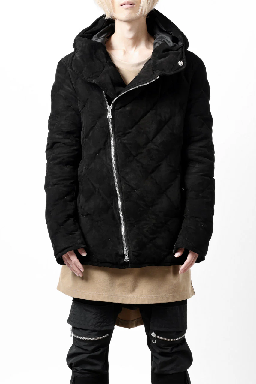 ISAMU KATAYAMA BACKLASH HOODED DOWN JACKET / KANGAROO REVERSE + POLISH WHITE GOOSE (BLACK) - Image 7