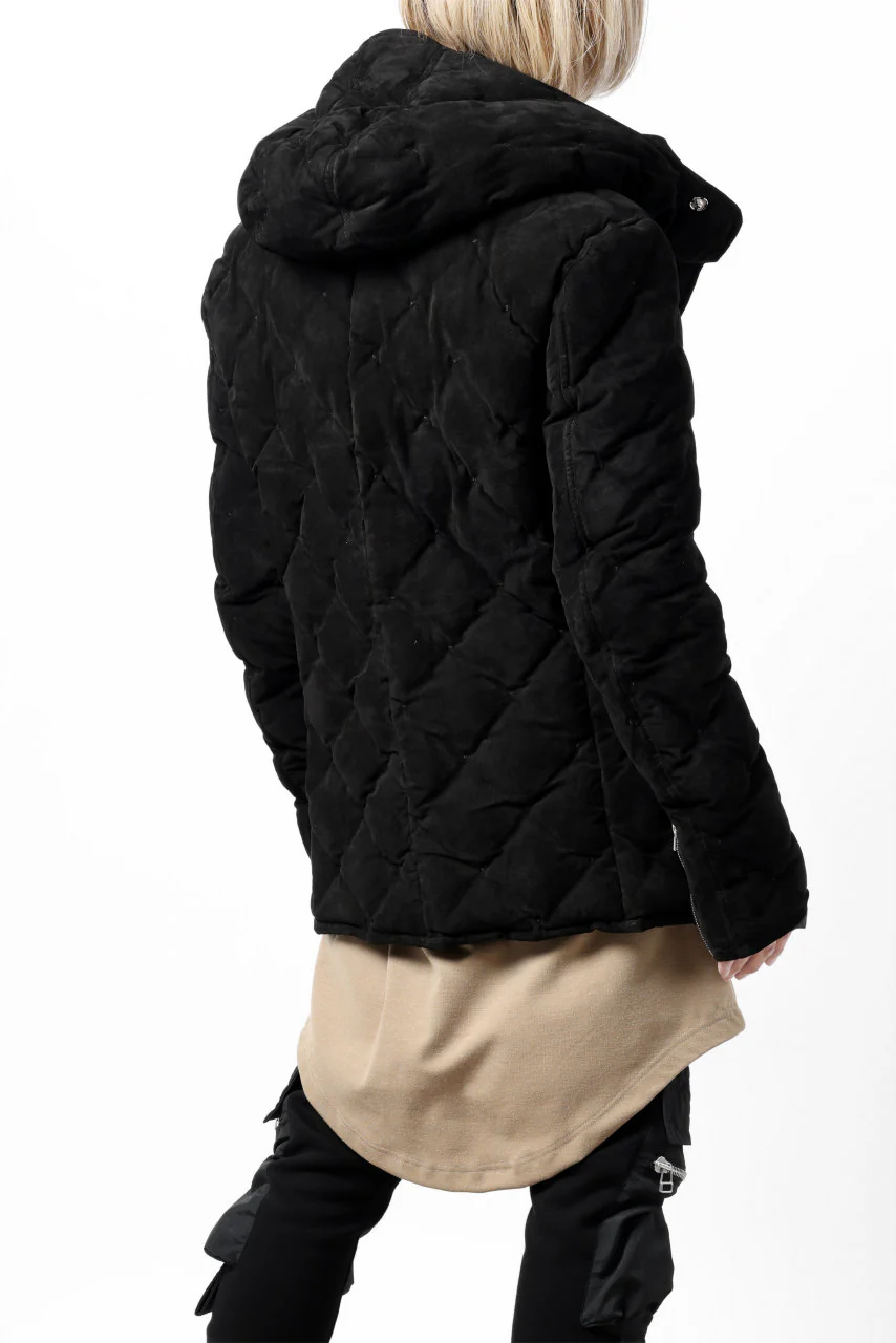 ISAMU KATAYAMA BACKLASH HOODED DOWN JACKET / KANGAROO REVERSE + POLISH WHITE GOOSE (BLACK) - Image 9