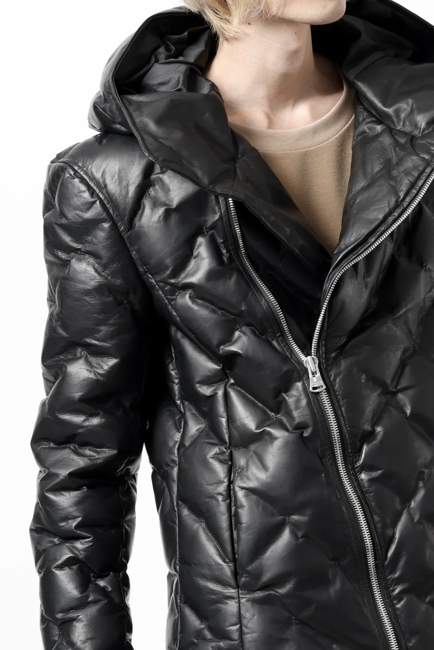 ISAMU KATAYAMA BACKLASH HOODED DOWN JACKET / LUXURY STEER + POLISH WHITE GOOSE (BLACK) - Image 47