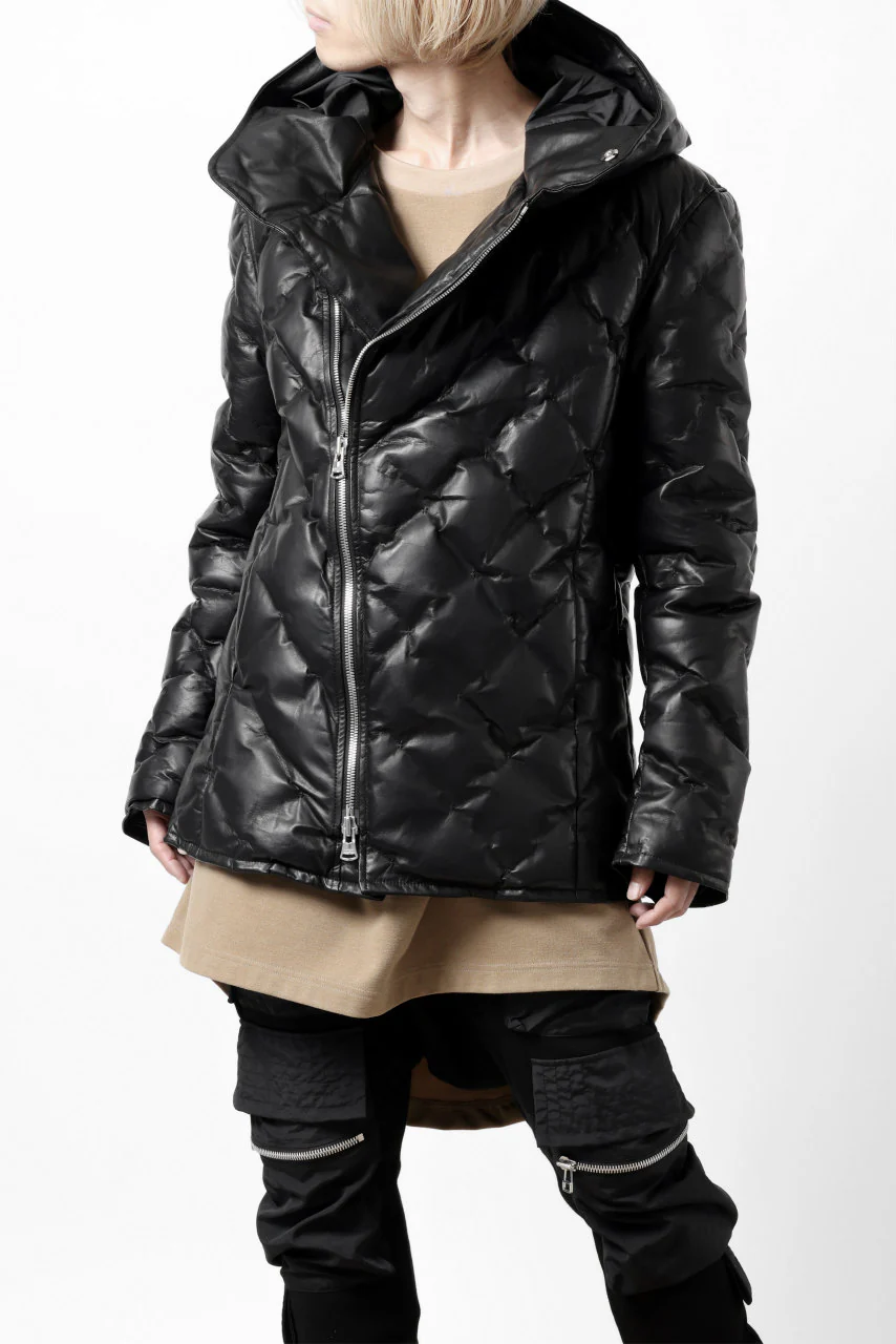 ISAMU KATAYAMA BACKLASH HOODED DOWN JACKET / LUXURY STEER + POLISH WHITE GOOSE (BLACK) - Image 6