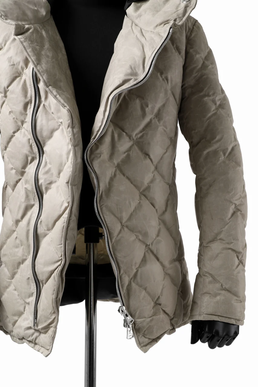 ISAMU KATAYAMA BACKLASH HOODED DOWN JACKET / WAXY KANGAROO + POLISH WHITE GOOSE (WHITE) - Image 15