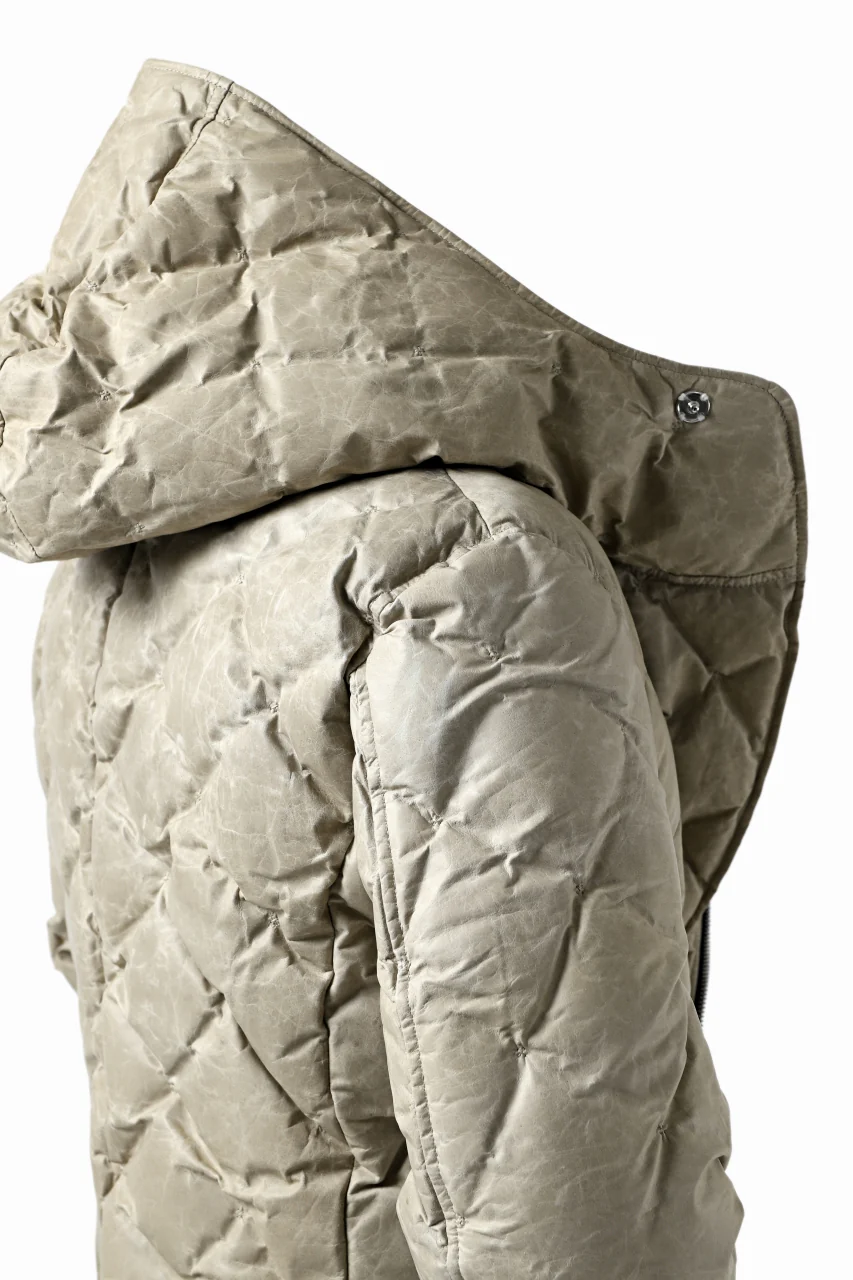 ISAMU KATAYAMA BACKLASH HOODED DOWN JACKET / WAXY KANGAROO + POLISH WHITE GOOSE (WHITE) - Image 24