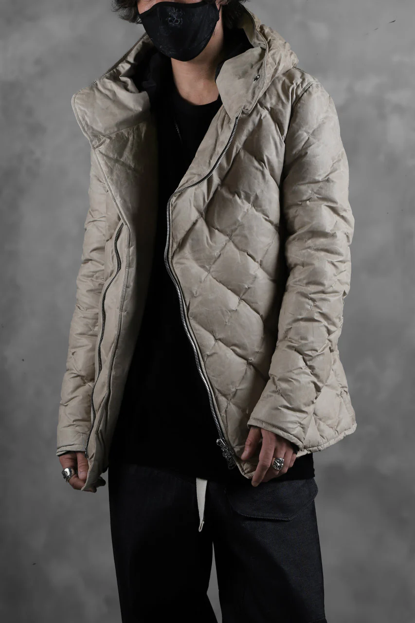 ISAMU KATAYAMA BACKLASH HOODED DOWN JACKET / WAXY KANGAROO + POLISH WHITE GOOSE (WHITE) - Image 35