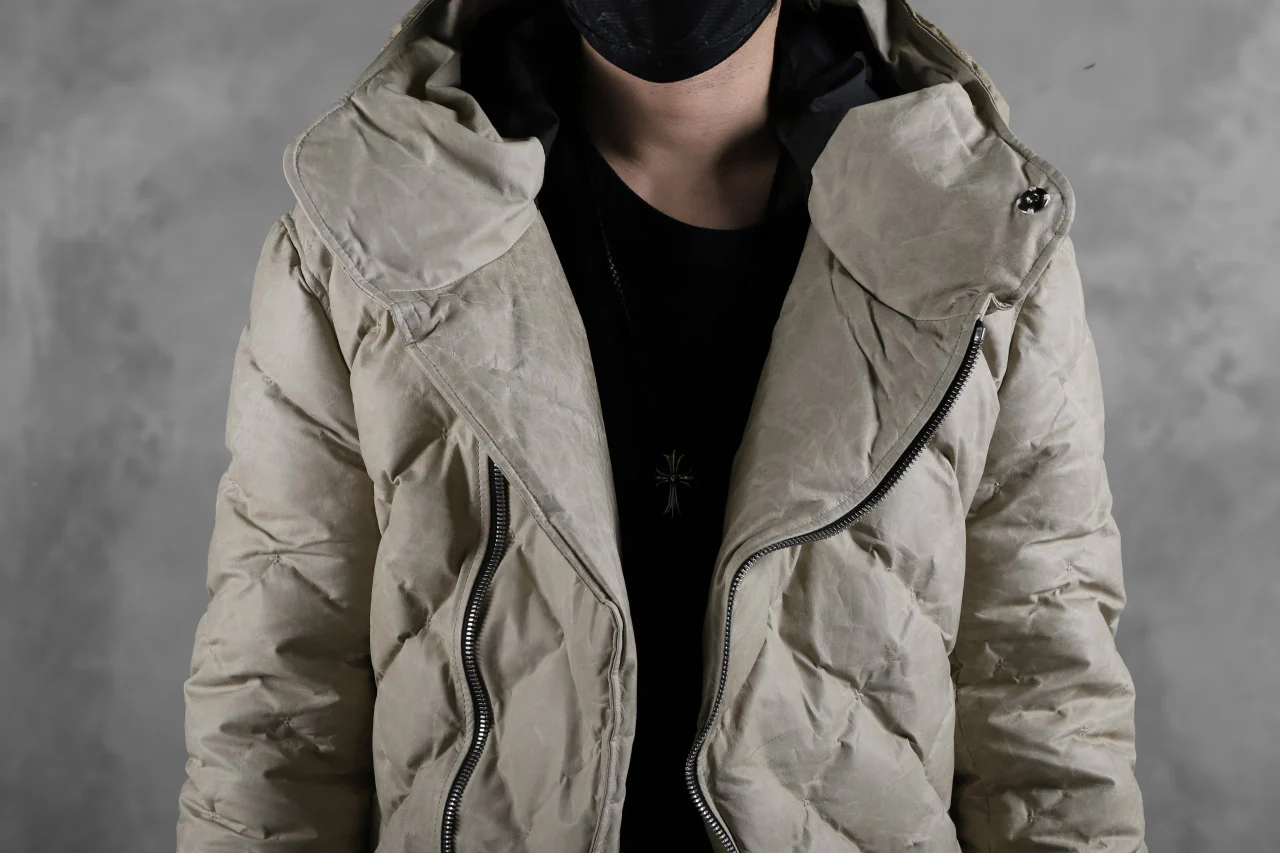 ISAMU KATAYAMA BACKLASH HOODED DOWN JACKET / WAXY KANGAROO + POLISH WHITE GOOSE (WHITE) - Image 58