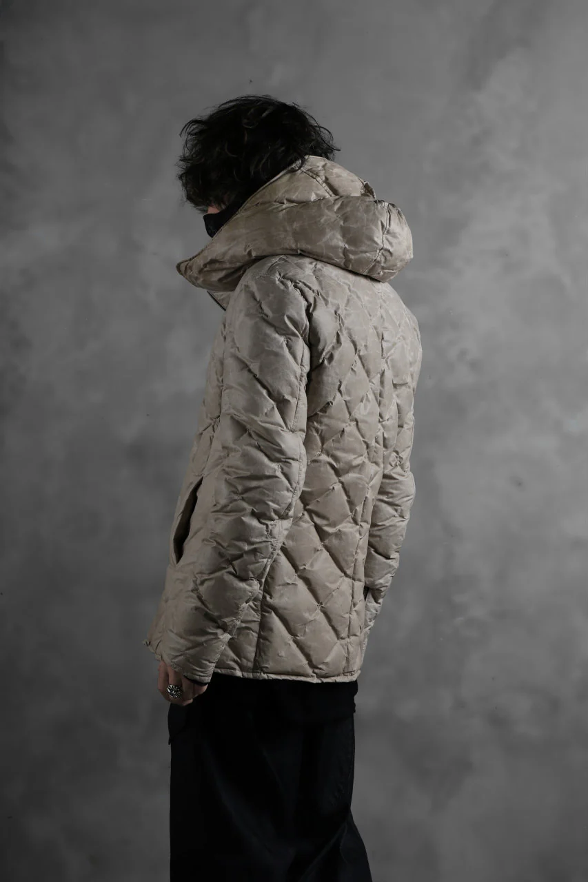 ISAMU KATAYAMA BACKLASH HOODED DOWN JACKET / WAXY KANGAROO + POLISH WHITE GOOSE (WHITE) - Image 6