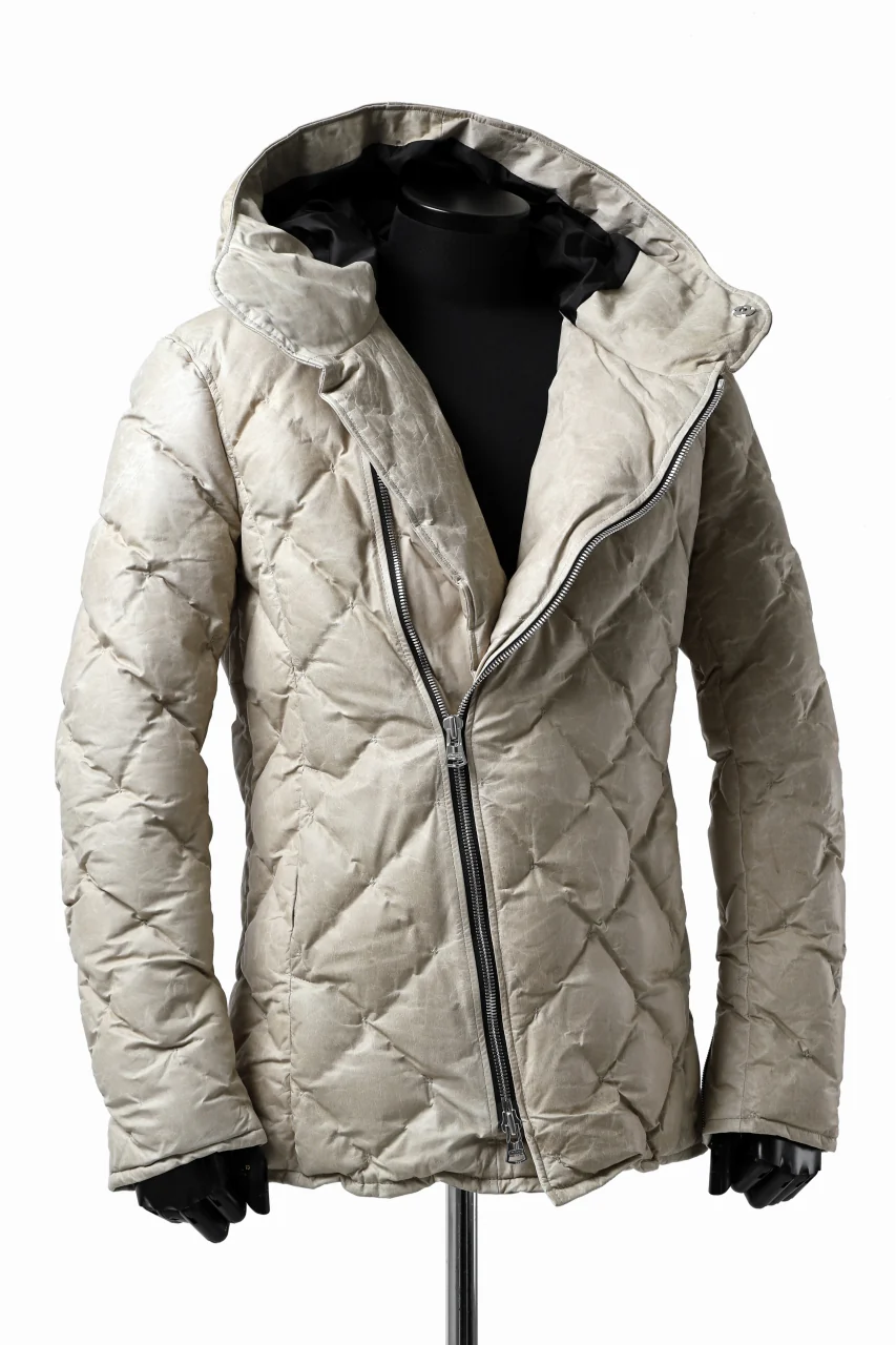 ISAMU KATAYAMA BACKLASH HOODED DOWN JACKET / WAXY KANGAROO + POLISH WHITE GOOSE (WHITE) - Image 7