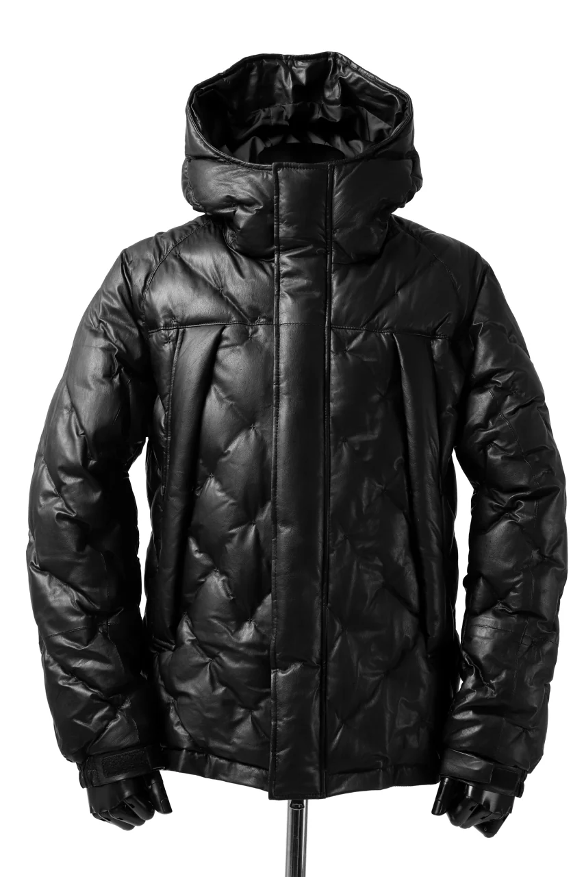 ISAMU KATAYAMA BACKLASH HOODED DOWN MOUNTAIN JACKET / KANGAROO + POLISH WHITE GOOSE (BLACK)