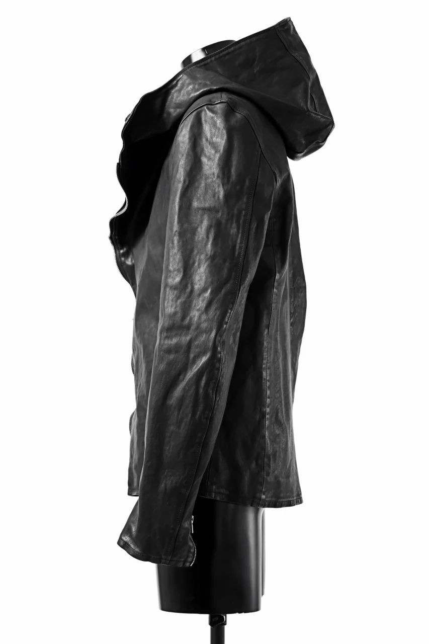 ISAMU KATAYAMA BACKLASH HOODED JACKET / POLAND HORSE OBJECT DYED (BLACK) - Image 12