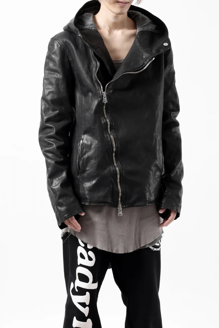 ISAMU KATAYAMA BACKLASH HOODED JACKET / POLAND HORSE OBJECT DYED (BLACK) - Image 3