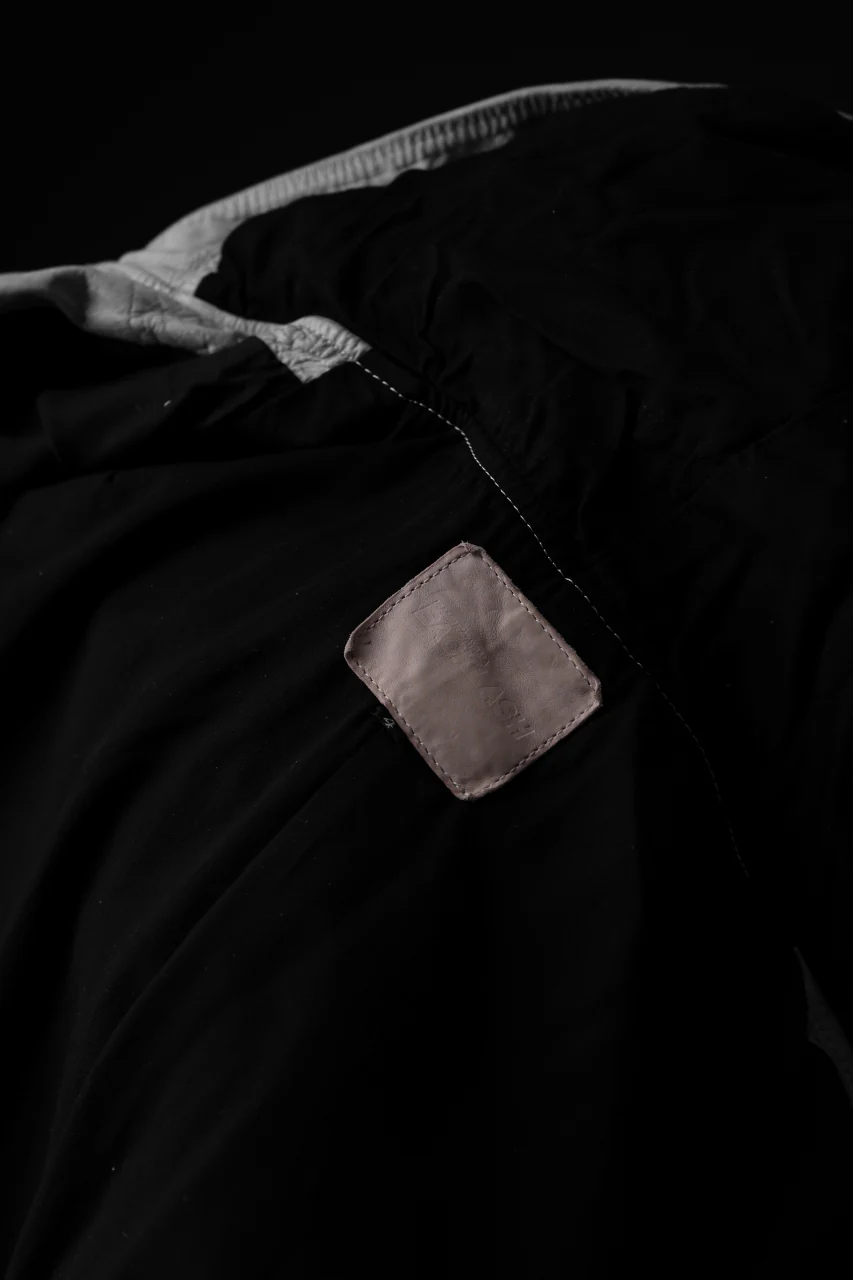 ISAMU KATAYAMA BACKLASH HOODED RIDERS JACKET / NATURAL DYED - GARMENT WASHED JP CALF (WHITE) - Image 30