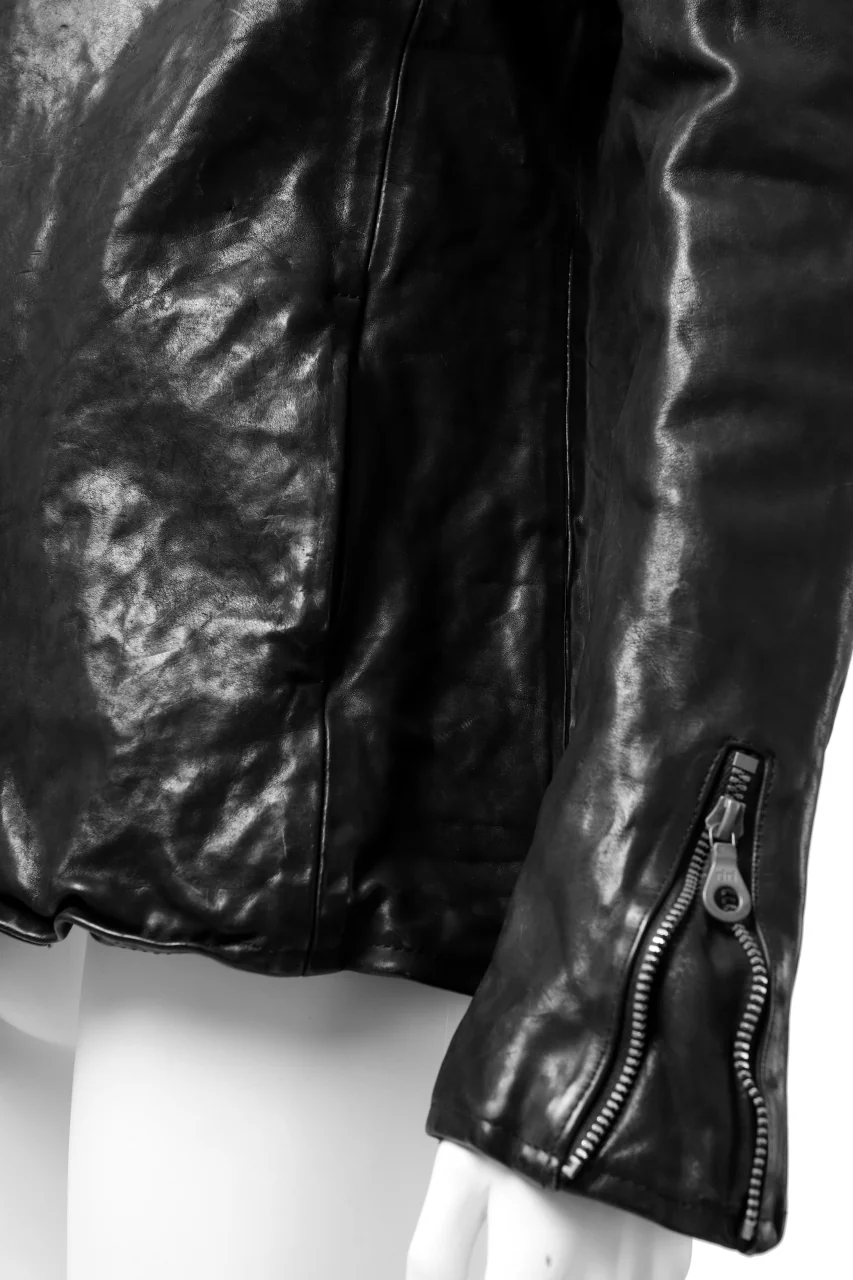 ISAMU KATAYAMA BACKLASH HOODED ZIPPER JACKET / ITALY-SHOULDER OBJECT DYED (BLACK) - Image 24