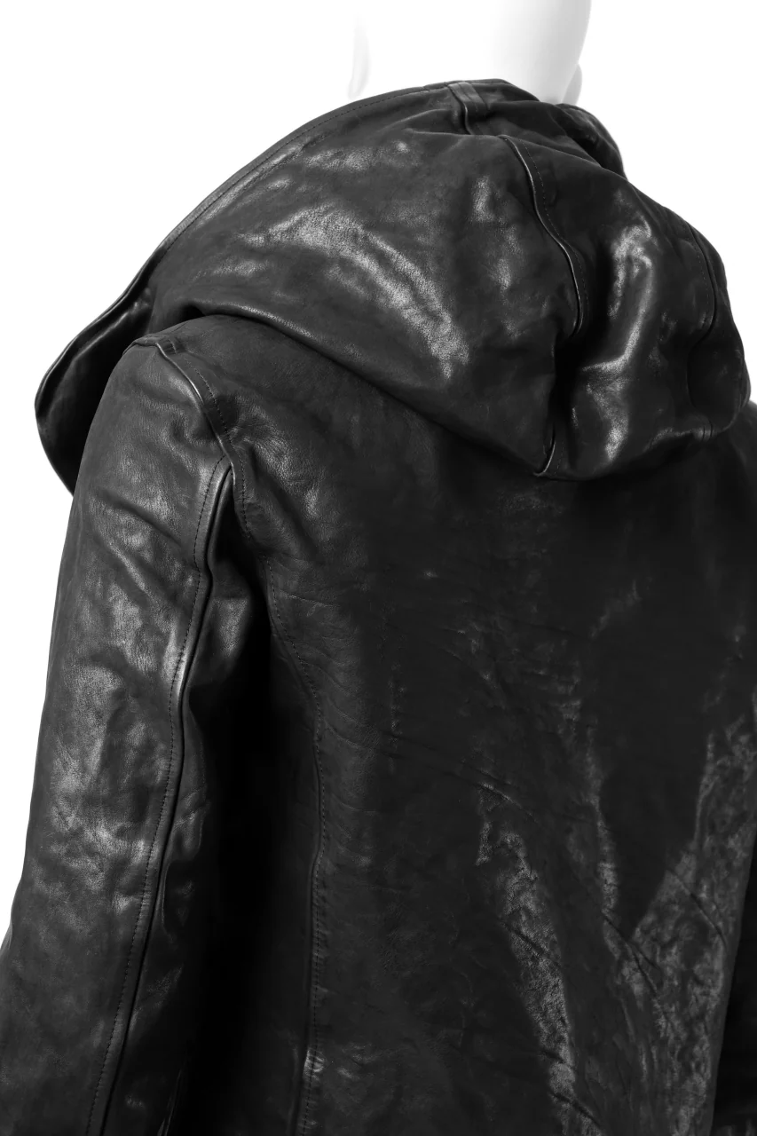 ISAMU KATAYAMA BACKLASH HOODED ZIPPER JACKET / ITALY-SHOULDER OBJECT DYED (BLACK) - Image 25