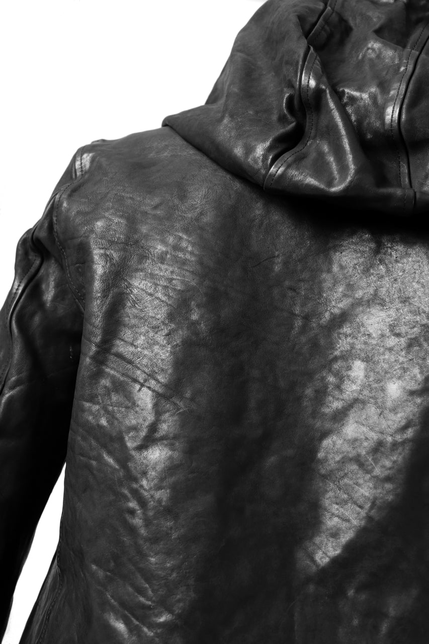 ISAMU KATAYAMA BACKLASH HOODED ZIPPER JACKET / ITALY-SHOULDER OBJECT DYED (BLACK) - Image 28