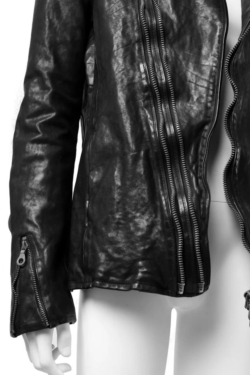 ISAMU KATAYAMA BACKLASH HOODED ZIPPER JACKET / ITALY-SHOULDER OBJECT DYED (BLACK) - Image 30