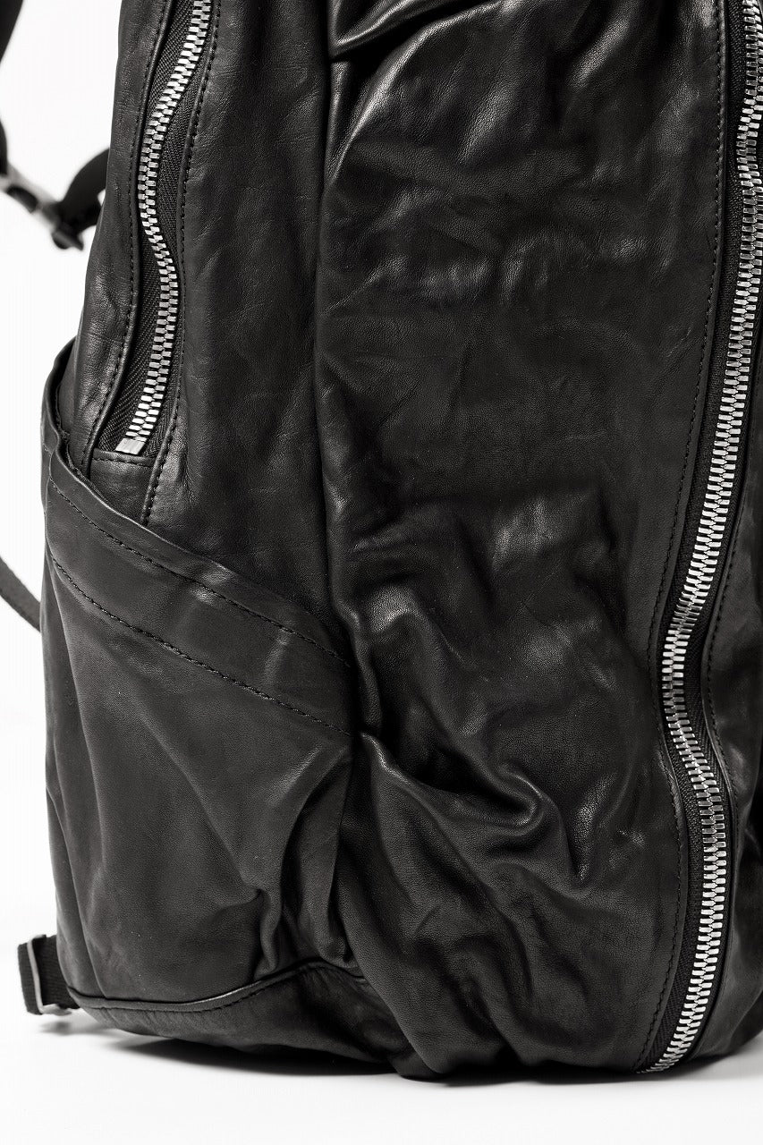 ISAMU KATAYAMA BACKLASH ITALY SHOULDER GARMENT-DYED BACKPACK (BLACK) - Image 10