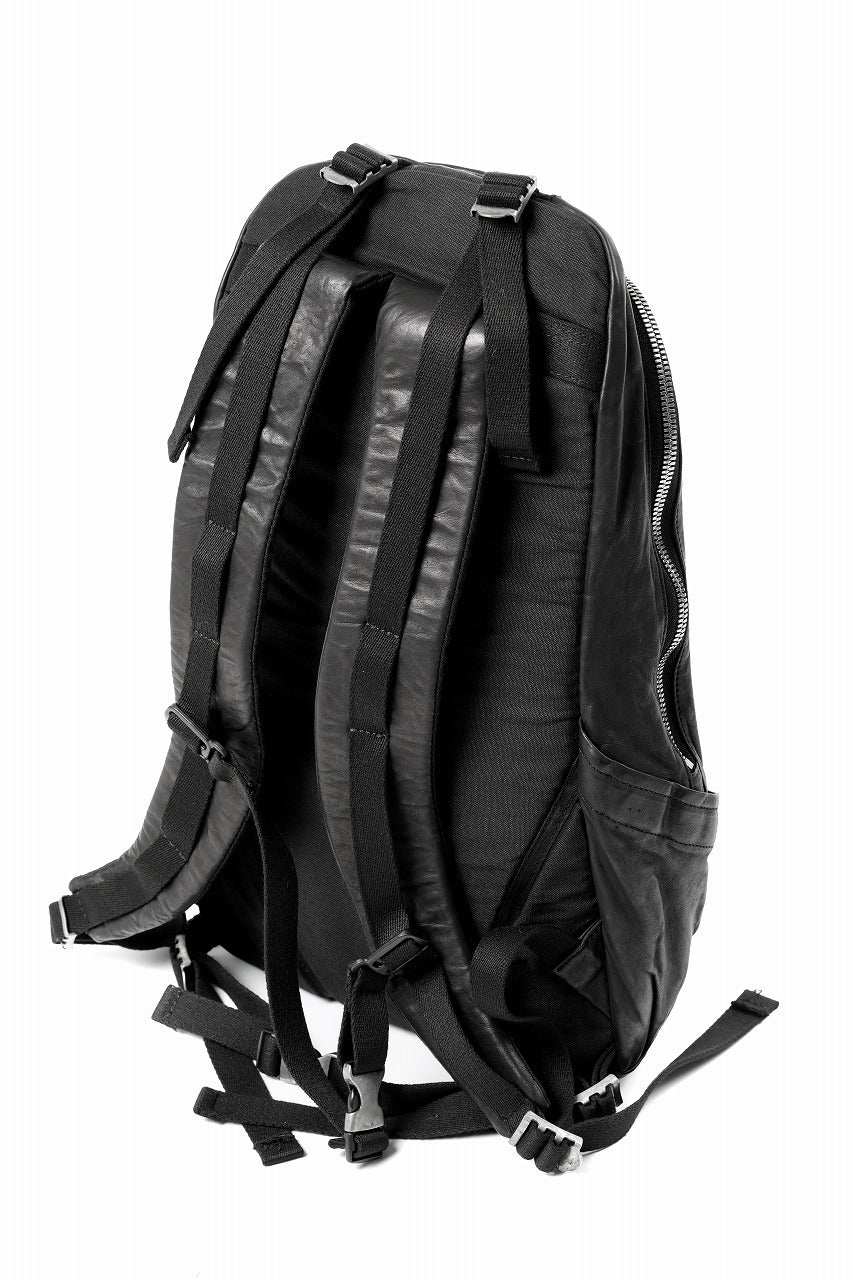 ISAMU KATAYAMA BACKLASH ITALY SHOULDER GARMENT-DYED BACKPACK (BLACK) - Image 6