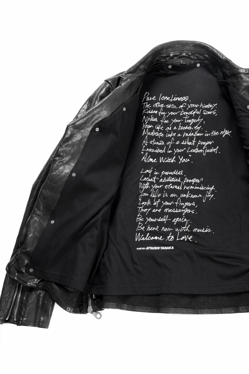 ISAMU KATAYAMA BACKLASH ITALY SHOULDER GARMENT-DYED DOUBLE RIDERS JACKET(BLACK) - Image 17