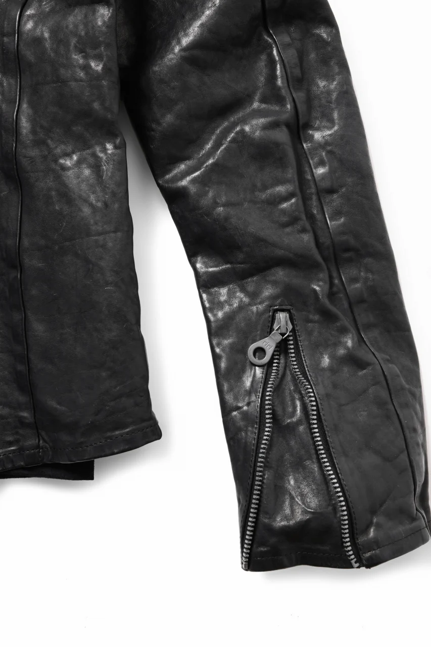 ISAMU KATAYAMA BACKLASH ITALY SHOULDER GARMENT-DYED SINGLE RIDERS JACKET(BLACK) - Image 15