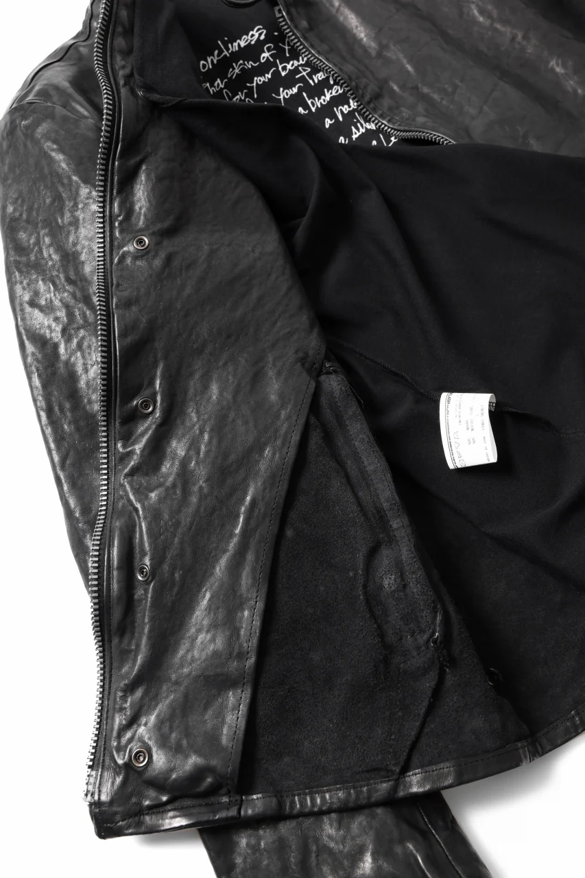 ISAMU KATAYAMA BACKLASH ITALY SHOULDER GARMENT-DYED SINGLE RIDERS JACKET(BLACK) - Image 21