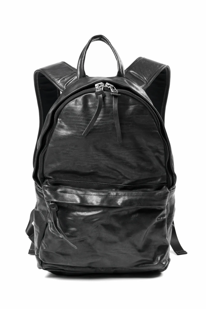 ISAMU KATAYAMA BACKLASH ITALY SHOULDER VINTAGE GARMENT-WASH BACKPACK (BLACK)