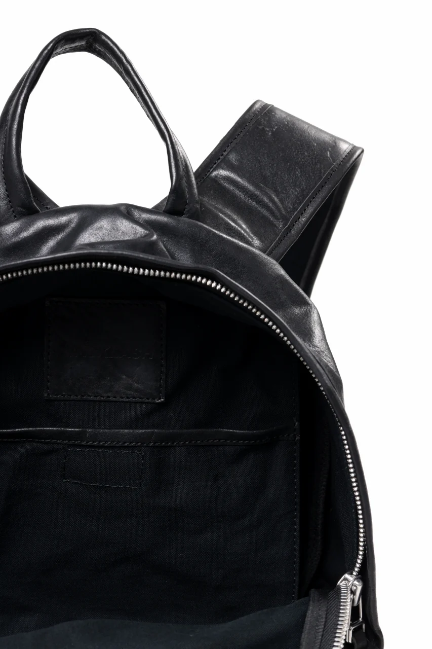 ISAMU KATAYAMA BACKLASH ITALY SHOULDER VINTAGE GARMENT-WASH BACKPACK (BLACK) - Image 15