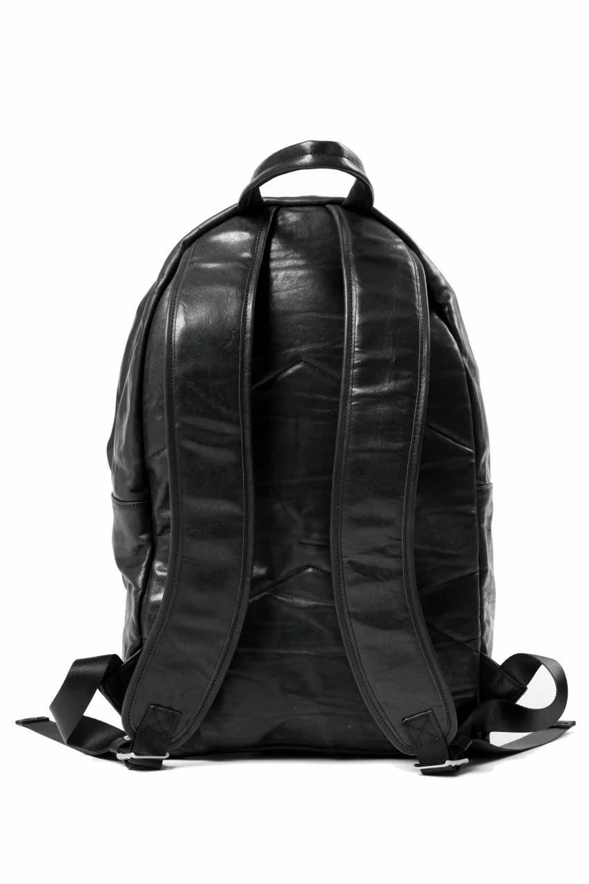 ISAMU KATAYAMA BACKLASH ITALY SHOULDER VINTAGE GARMENT-WASH BACKPACK (BLACK) - Image 6