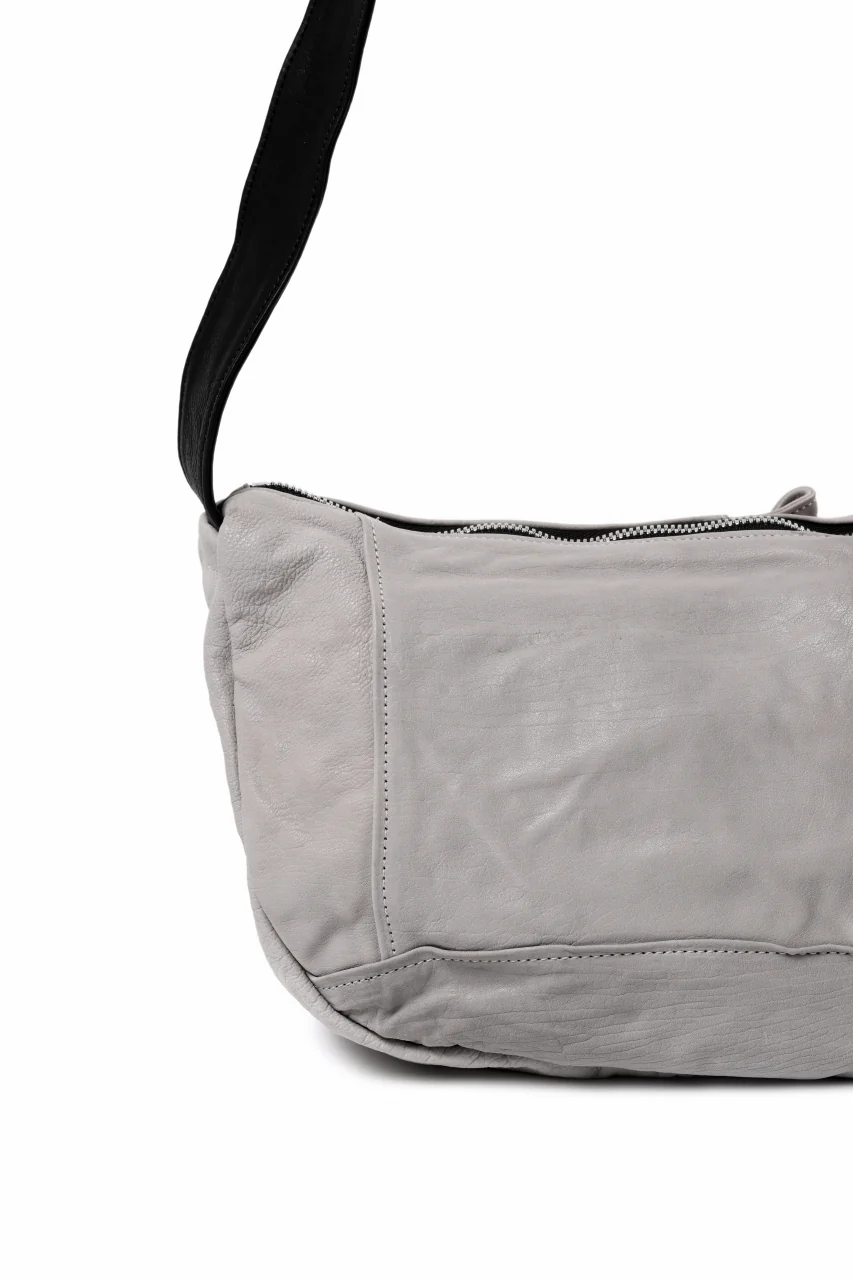 ISAMU KATAYAMA BACKLASH JAPAN CALF GARMENT-WASH RIDERS SHOULDER BAG (WHITE) - Image 12