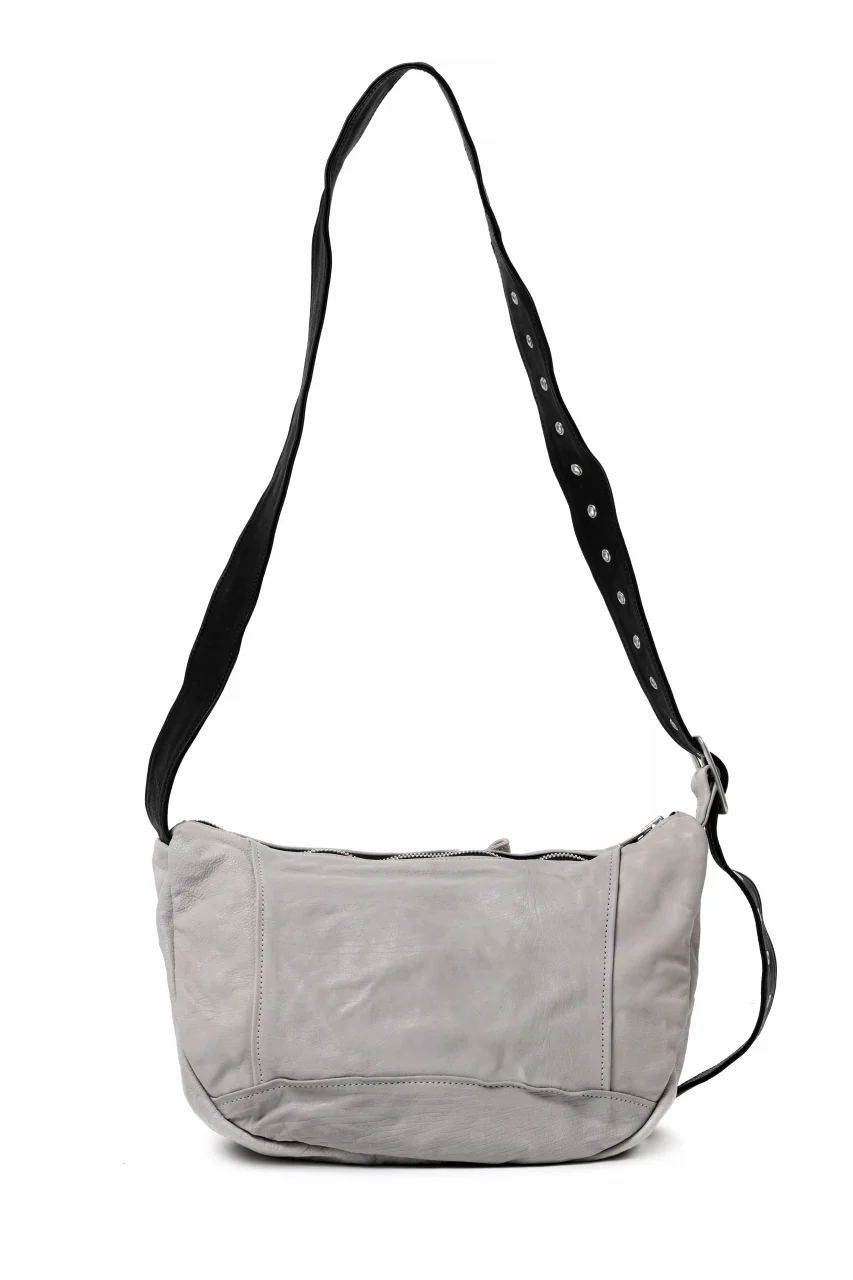 ISAMU KATAYAMA BACKLASH JAPAN CALF GARMENT-WASH RIDERS SHOULDER BAG (WHITE) - Image 4