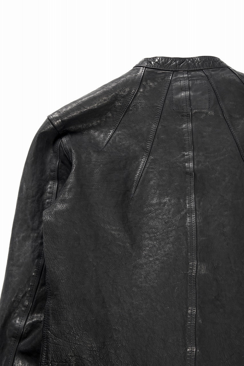 ISAMU KATAYAMA BACKLASH JAPAN CALF NATURAL DYED “GARMENT-WASH” SHIRT (BLACK) - Image 16