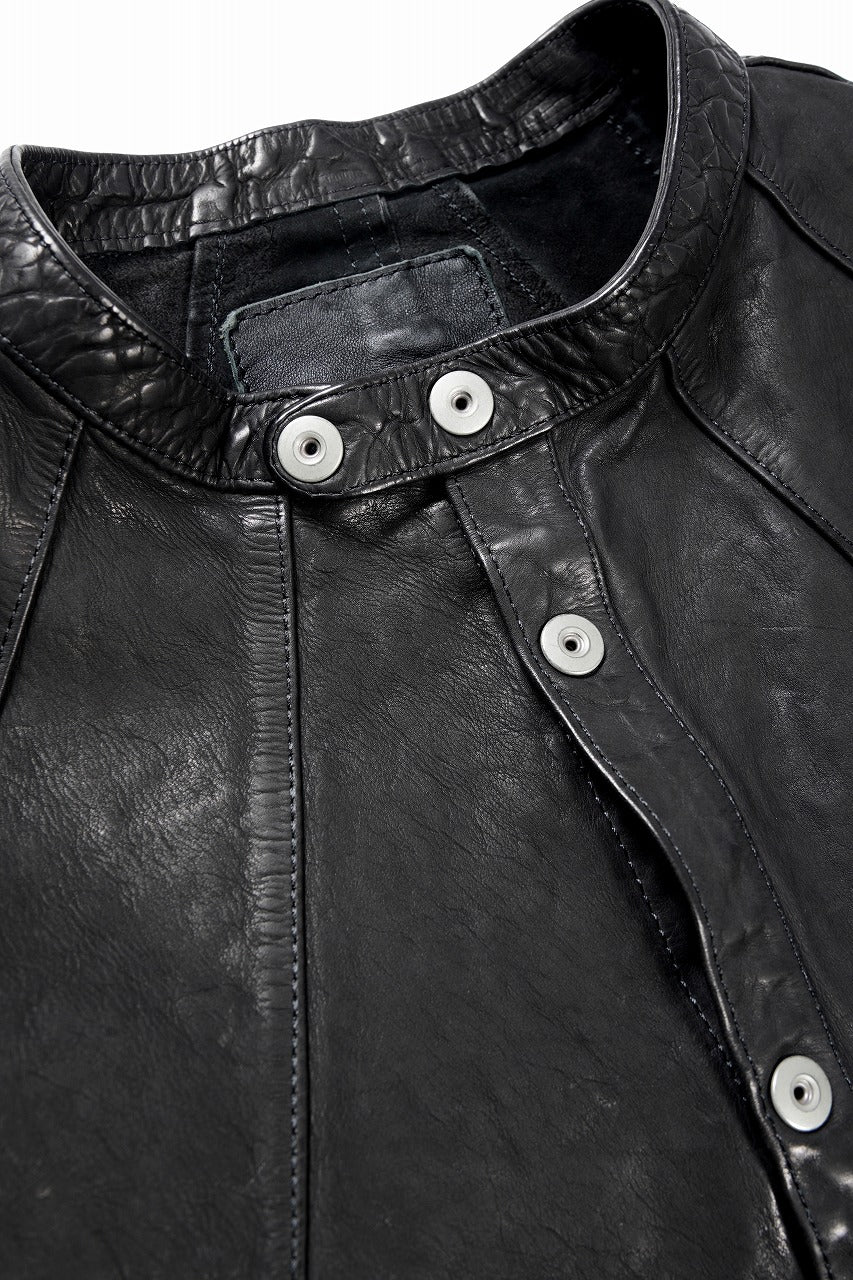 ISAMU KATAYAMA BACKLASH JAPAN CALF NATURAL DYED “GARMENT-WASH” SHIRT (BLACK) - Image 9