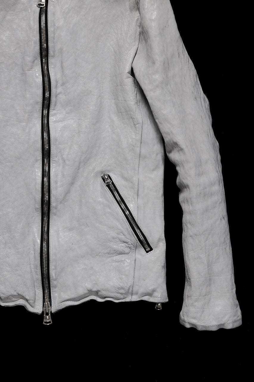 ISAMU KATAYAMA BACKLASH JP-CALF NATURAL DYED GARMENT-WASH SINGLE RIDERS (WHITE) - Image 4