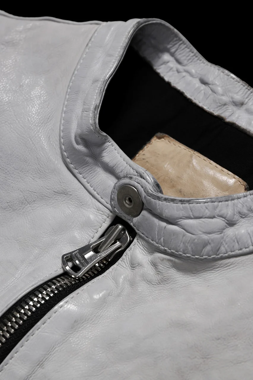 ISAMU KATAYAMA BACKLASH JP-CALF NATURAL DYED GARMENT-WASH SINGLE RIDERS (WHITE) - Image 6
