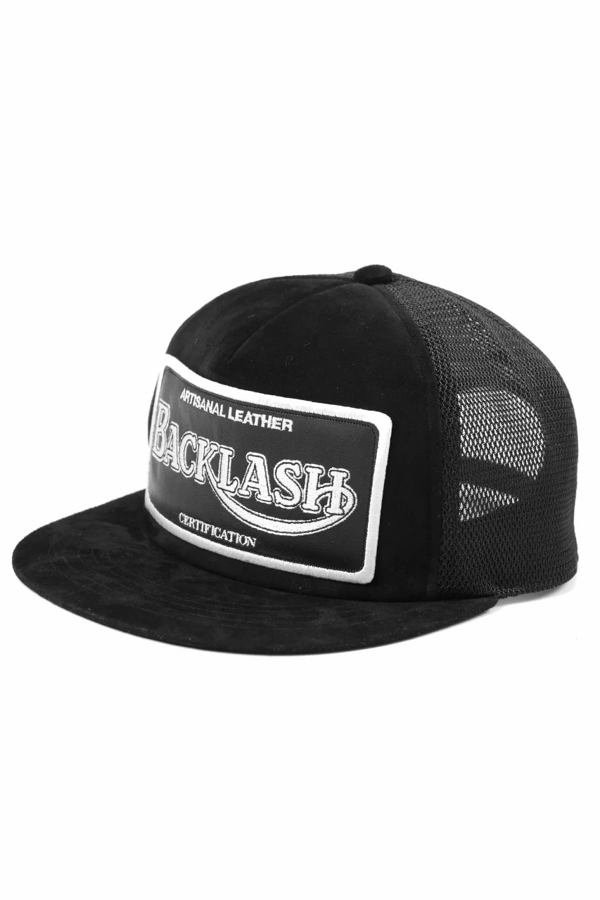 ISAMU KATAYAMA BACKLASH KANGAROO SUEDE CAP (BLACK)