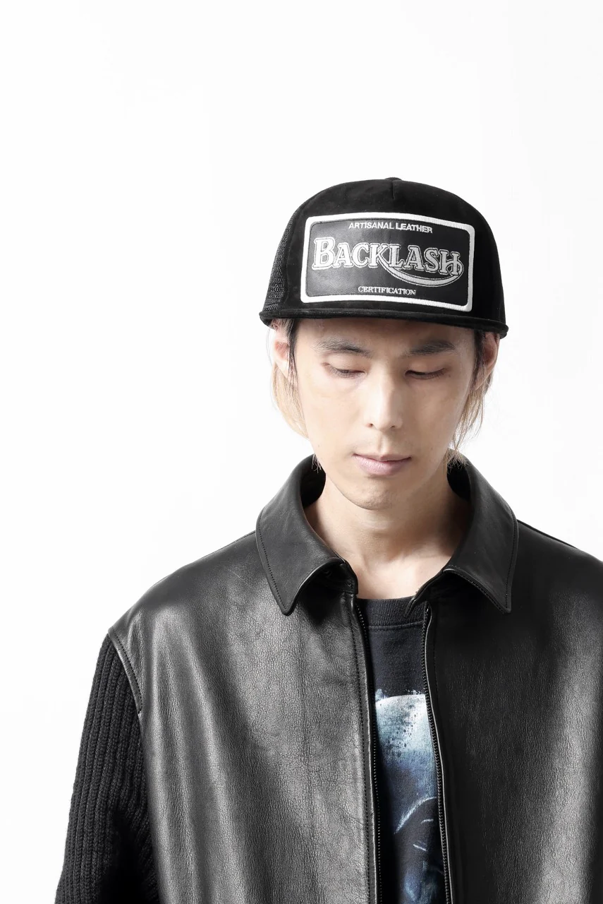 ISAMU KATAYAMA BACKLASH KANGAROO SUEDE CAP (BLACK) - Image 20