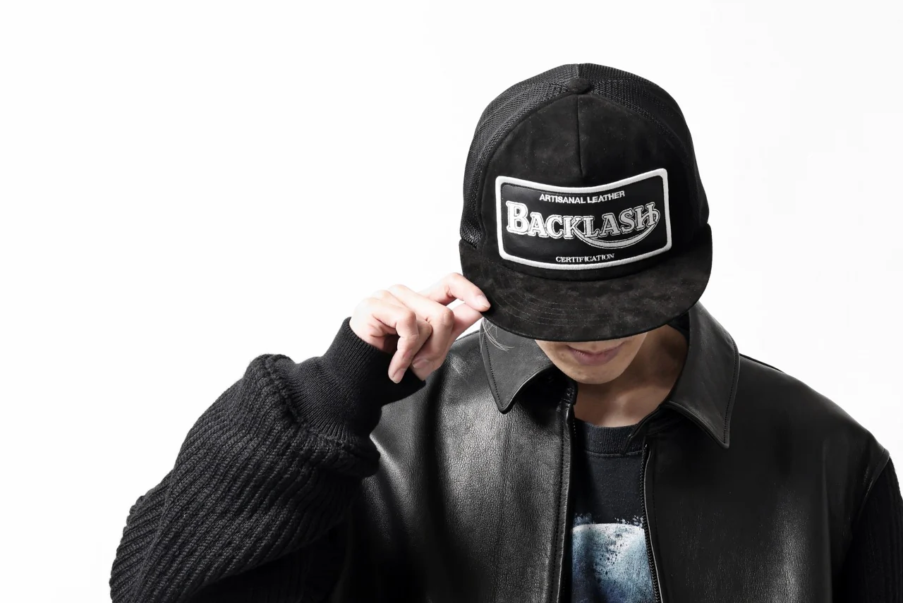 ISAMU KATAYAMA BACKLASH KANGAROO SUEDE CAP (BLACK) - Image 33