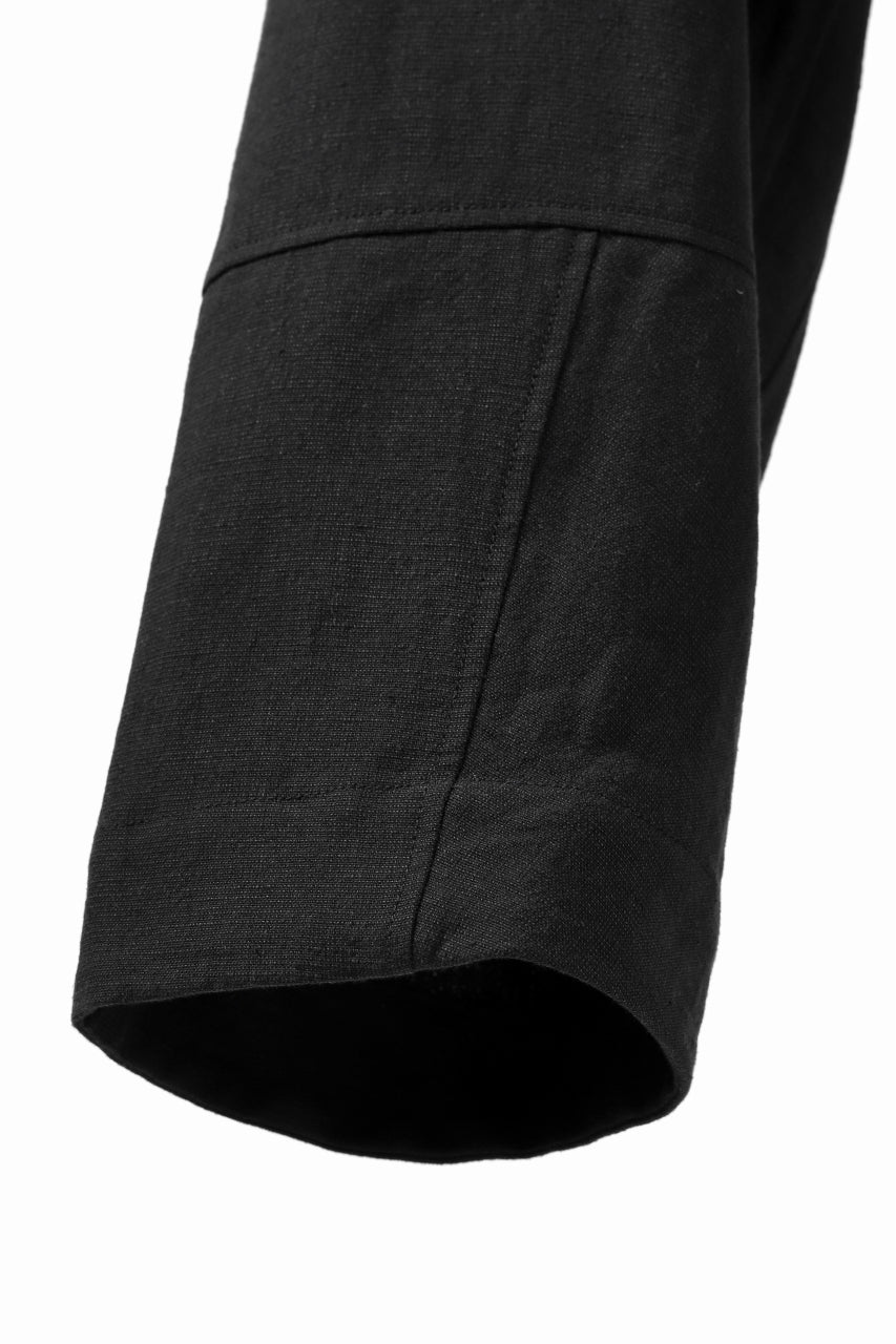 ISAMU KATAYAMA BACKLASH KNOT WAIST WIDE PANTS / COTTON LINEN (BLACK) - Image 19