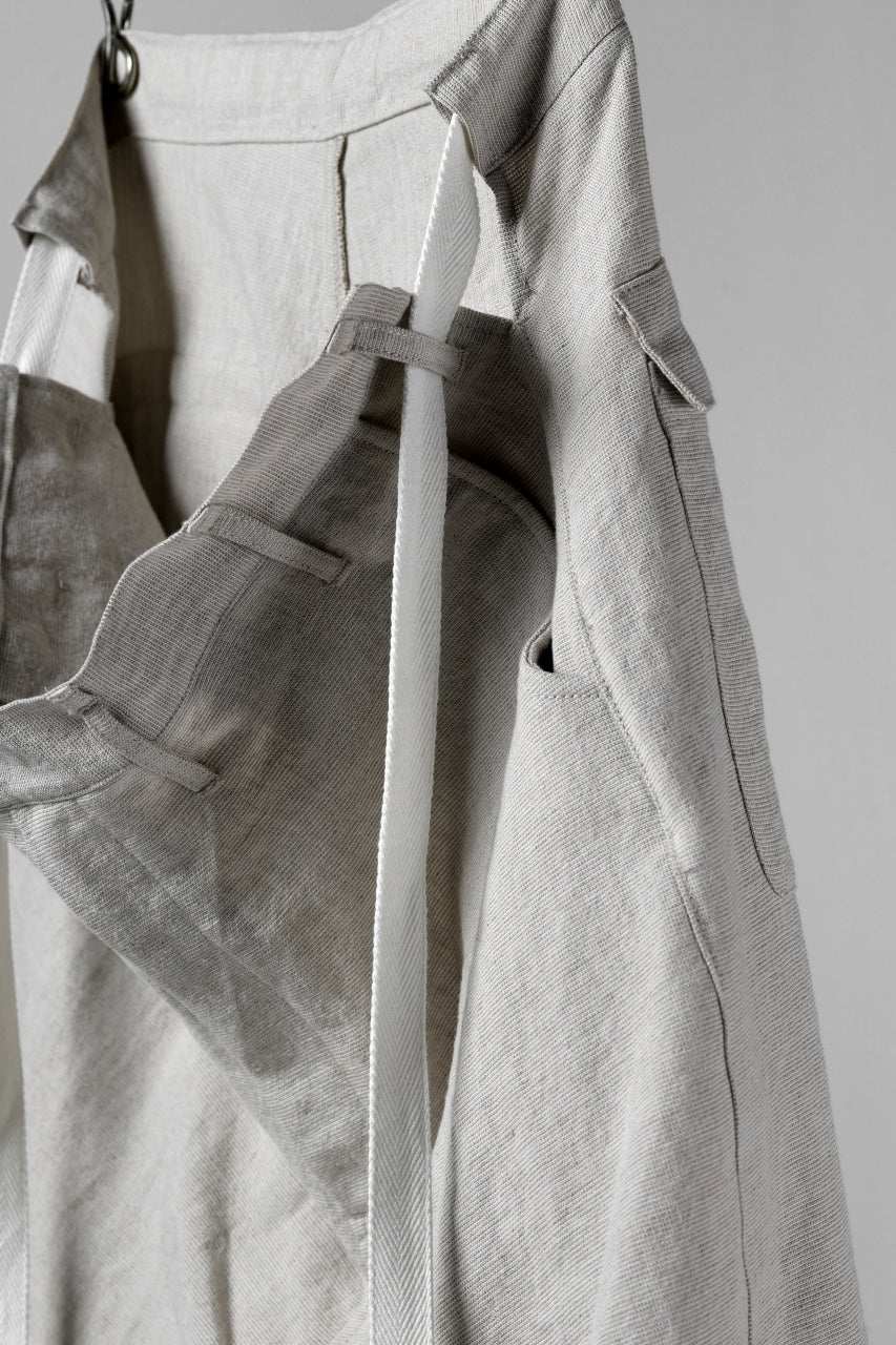 ISAMU KATAYAMA BACKLASH KNOT WAIST WIDE PANTS / COTTON LINEN (WHITE) - Image 12