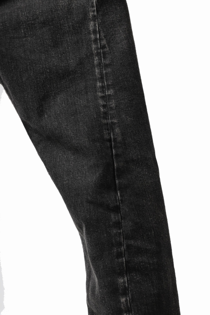 ISAMU KATAYAMA BACKLASH L/C SLIM DENIM PANTS / SPLASH DYED (BLACK) - Image 12