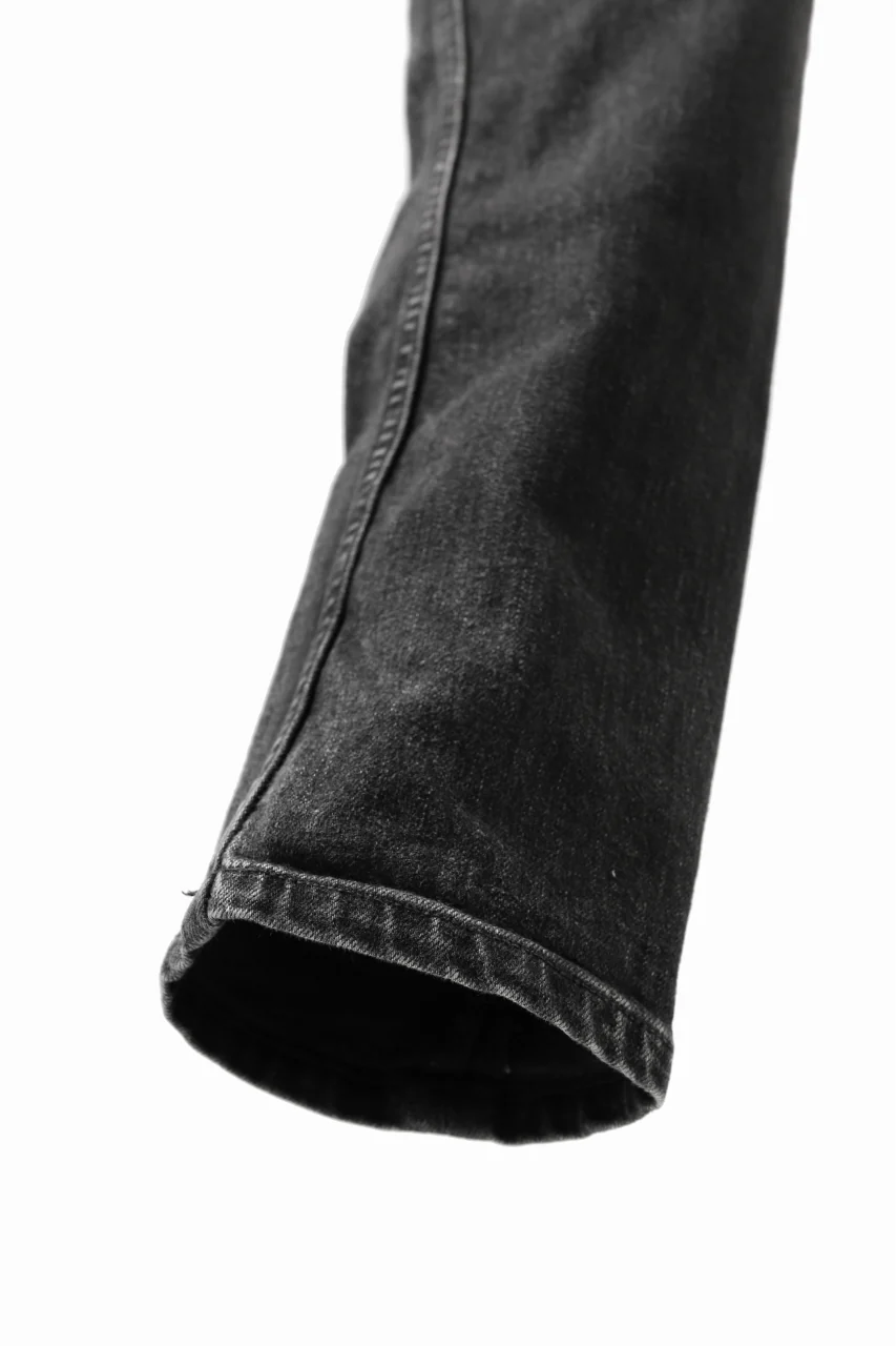 ISAMU KATAYAMA BACKLASH L/C SLIM DENIM PANTS / SPLASH DYED (BLACK) - Image 17