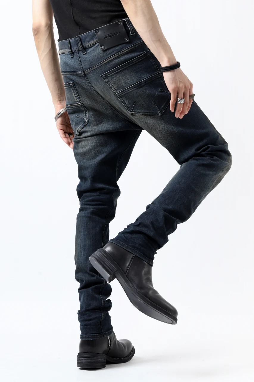 ISAMU KATAYAMA BACKLASH L/C SLIM DENIM PANTS / EXTREME STRETCH DIRTY (INDIGO) - Image 22