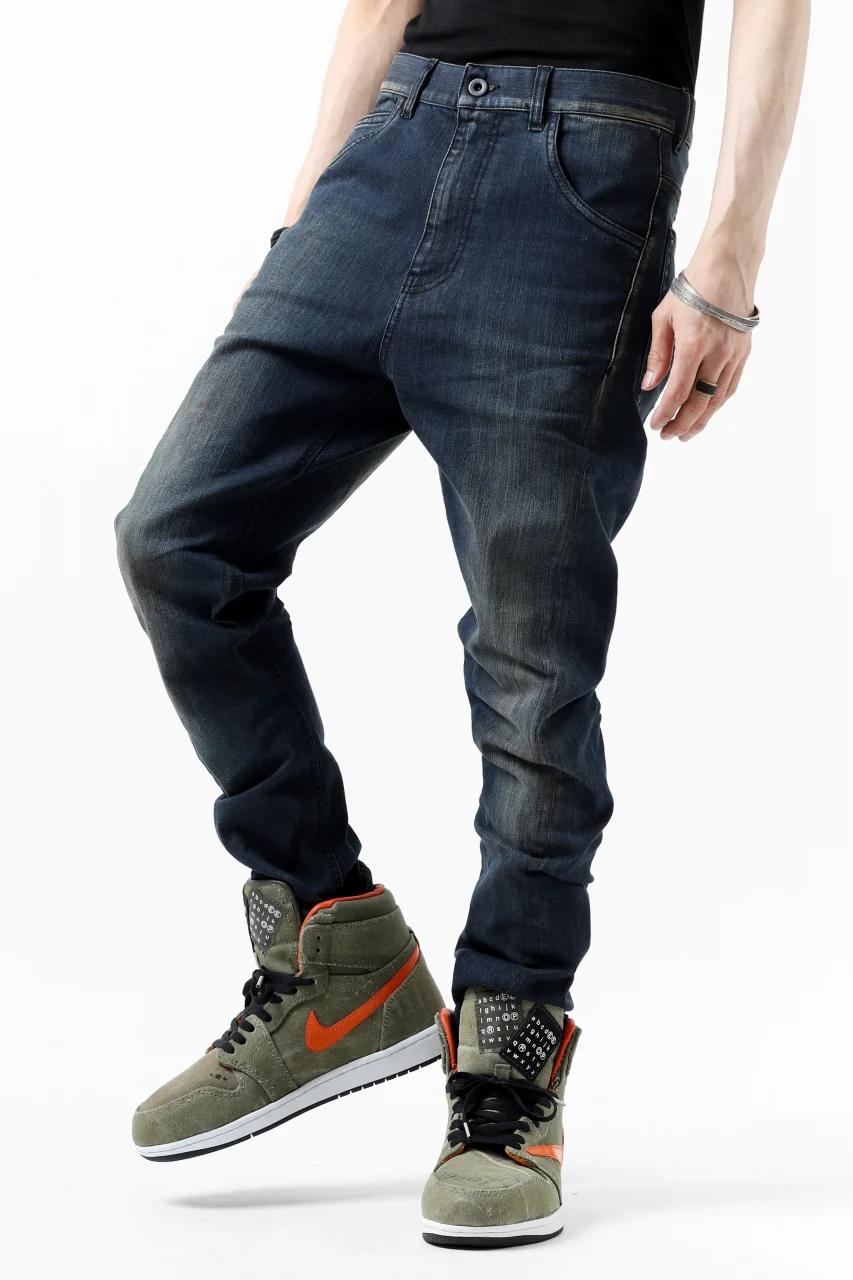 ISAMU KATAYAMA BACKLASH L/C SLIM DENIM PANTS / EXTREME STRETCH DIRTY (INDIGO) - Image 24